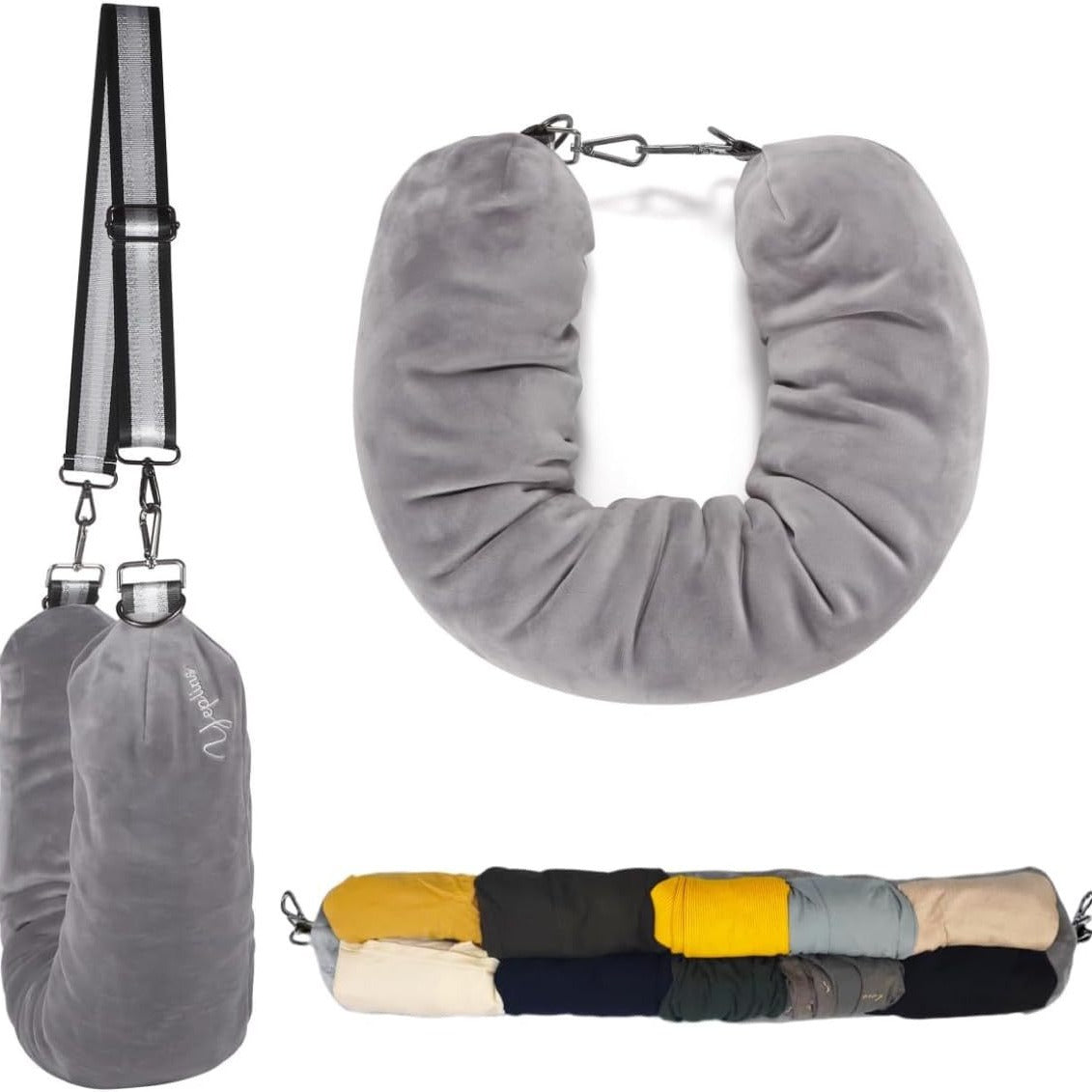 Travel U-Shaped Neck Pillow – Portable Clothing-Fillable Travel Pillow