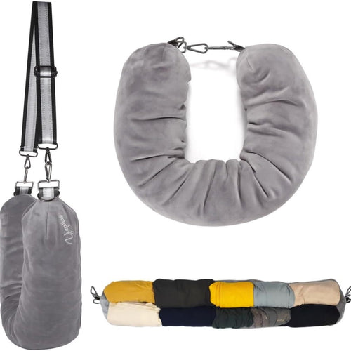 Travel U-Shaped Neck Pillow – Portable Clothing-Fillable Travel Pillow