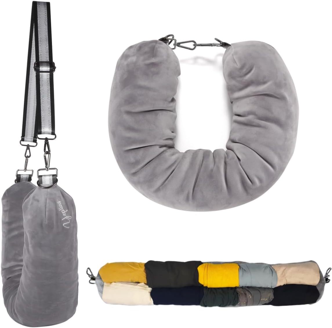 Travel U-Shaped Neck Pillow – Portable Clothing-Fillable Travel Pillow